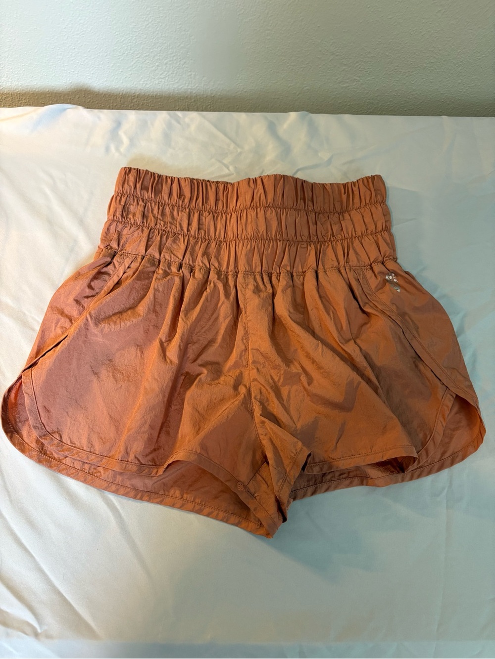 Women's Free People Movement High-Waist Rust Orange Active Shorts Size M